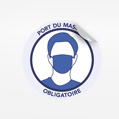 Sticker masque obligatoire 200x200